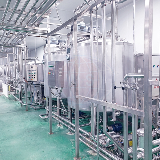 Planta completa da linha de produção de leite pasteurizado