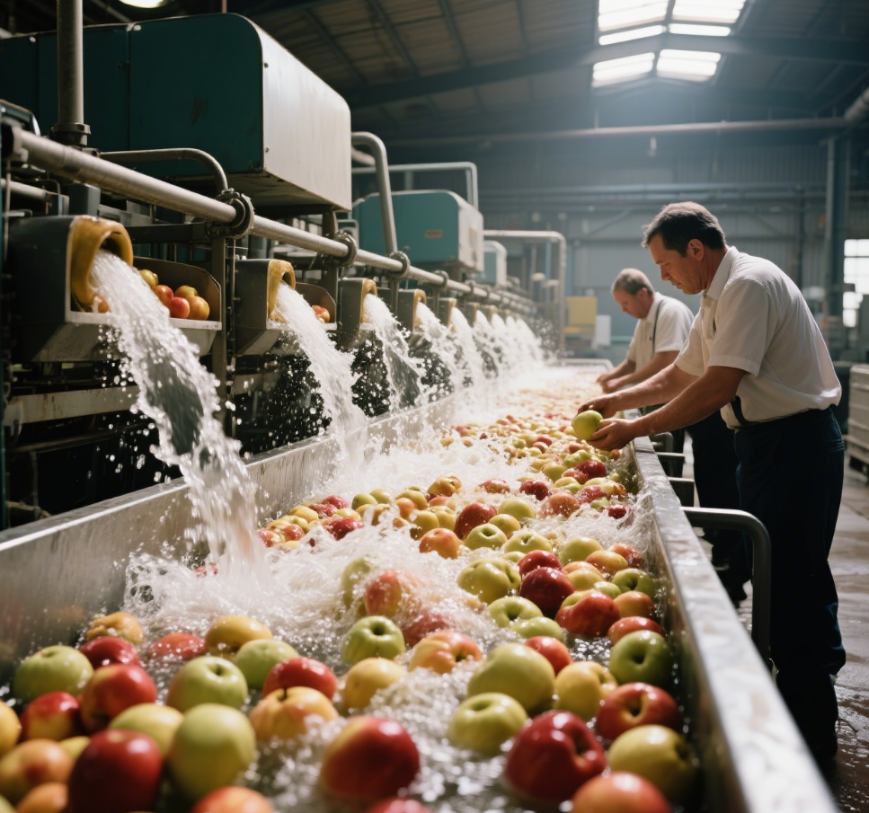 Qual é o processo de produção de suco?