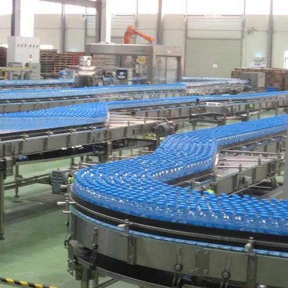 Linha de produ&ccedil;&atilde;o de &aacute;gua