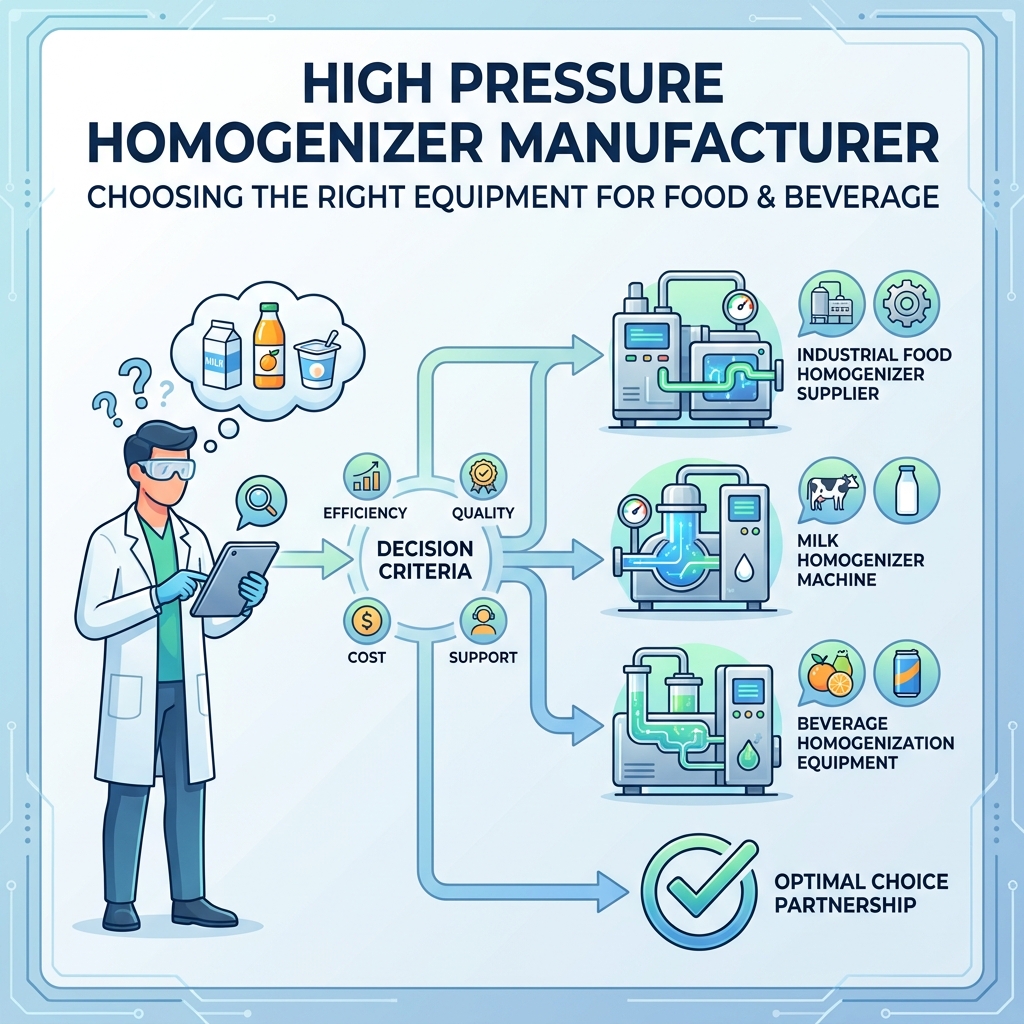 Como você escolhe um homogeneizador de alta pressão para processamento de alimentos e bebidas?