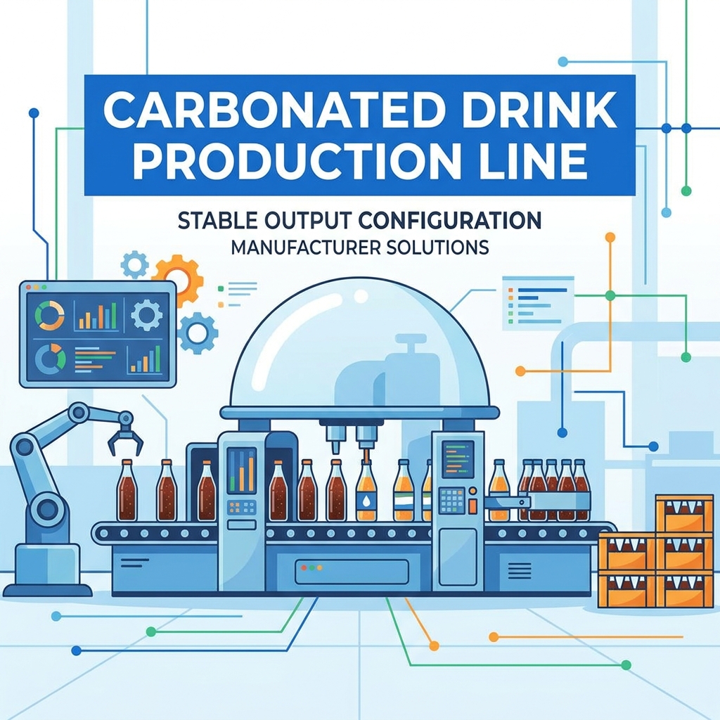 Como uma linha de produção de bebidas carbonatadas é configurada para uma produção estável?