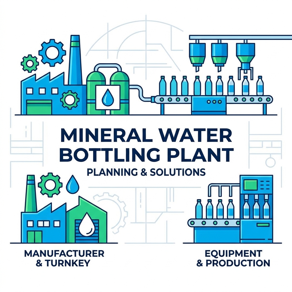 Como você planeja uma planta completa de engarrafamento de água mineral?