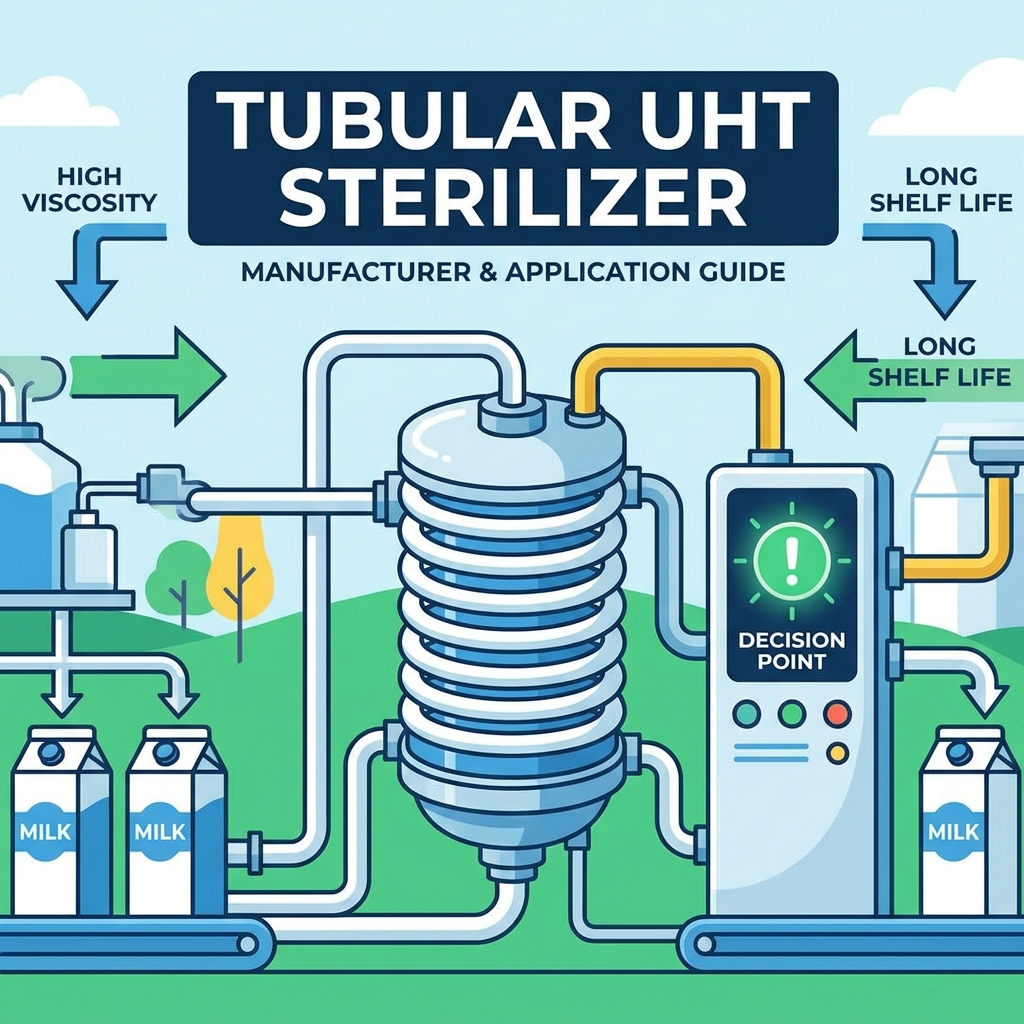 Quando uma fábrica de laticínios deve usar um esterilizador UHT tubular?